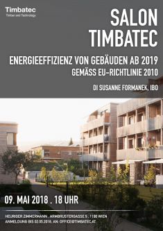 Salon Timbatec Wien: Gesamtenergieeffizienz von Gebäuden ab 2019
