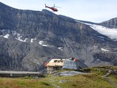 All the elements for the expansion came by helicopter.