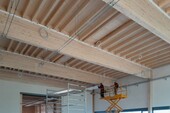 Bau der Hallendecke