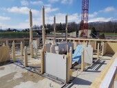 En cours de montage du rez-de-chaussée.